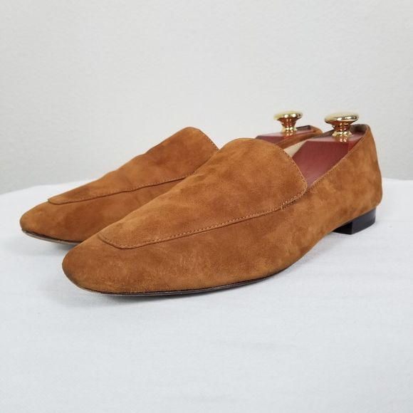 Reformation Shoes - Reformation Brown Suede Quiet Luxury Minimalist Academia Bonnie Loafers Size 10